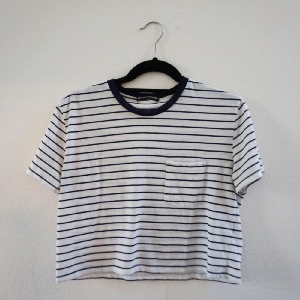 striped Brandy Melville cropped tee